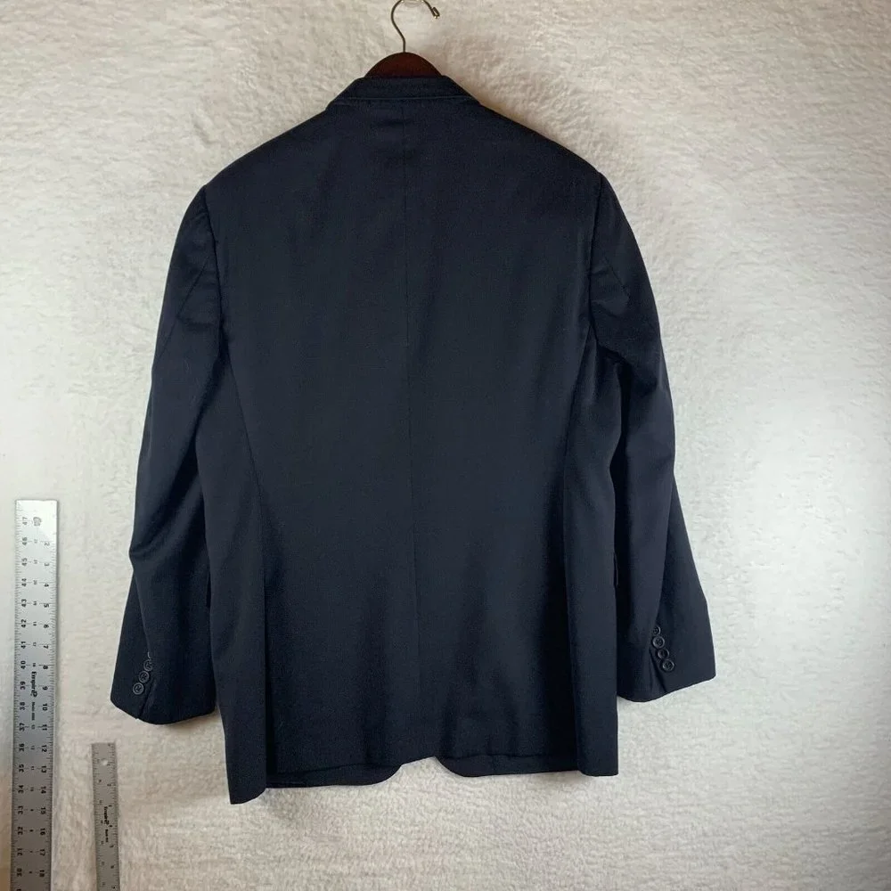 Burberry‎ Blazer Jacket Men's 41 R Black Lined Single Breasted Notch Lapel Wool